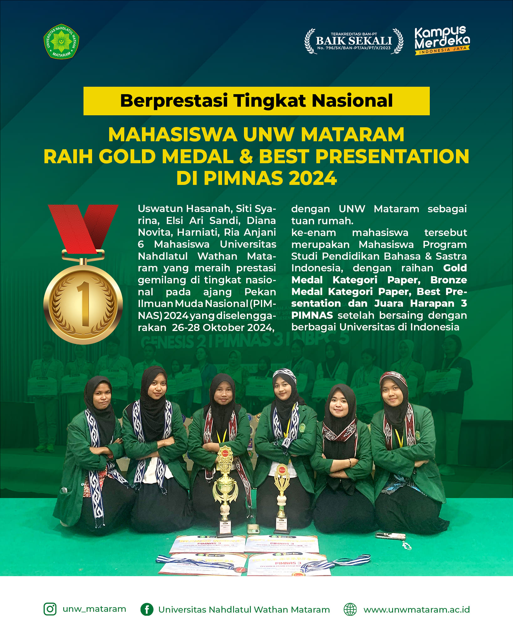 📣 Bangga! Mahasiswa UNW... - Universitas Nahdlatul Wathan | Facebook