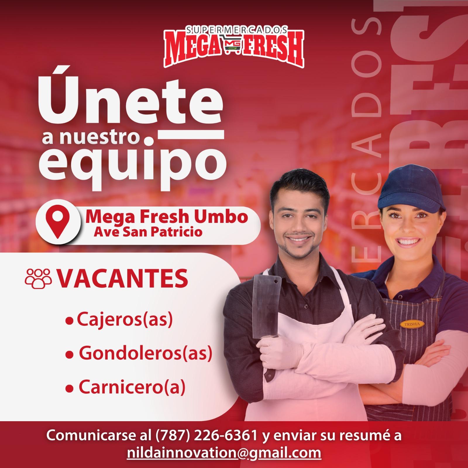 Supermercados - 🛒 ¡ÚNETE A NUESTRO EQUIPO! Supermercados Mega Fresh ...