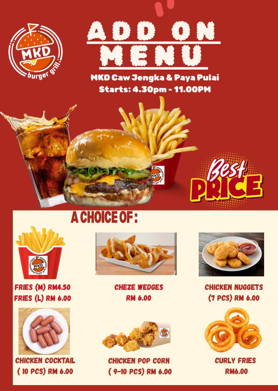 MkD Burger Grill Cafe
