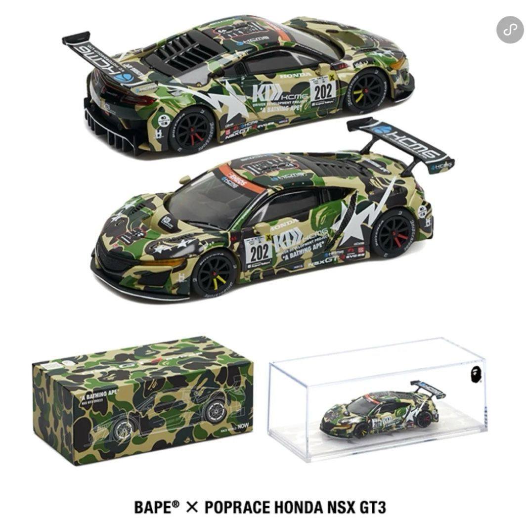 ミニカー BAPE x POPRACE HONDA NSX GT3 CollectorsThe Honda NSX GT3 collaboration between POP RACE and