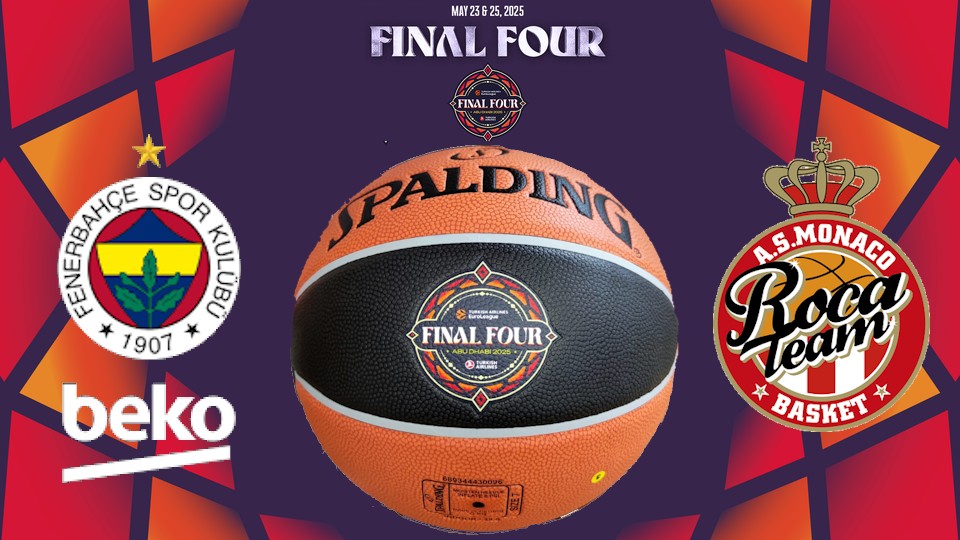 Balón Basketball Spalding Euroleague Naranja/negro | Cuotas sin interés
