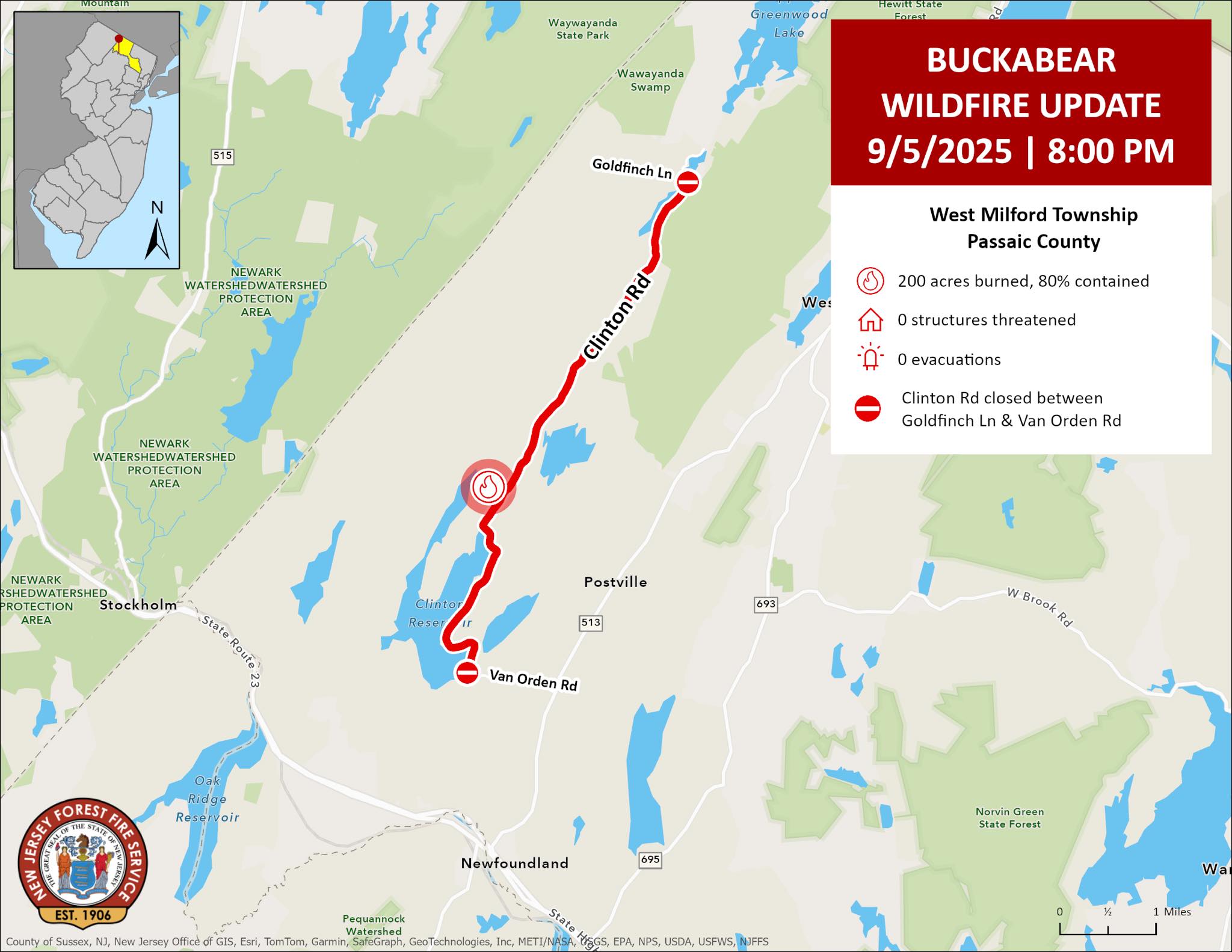 WILDFIRE UPDATE:... - New Jersey Forest Fire Service | Facebook