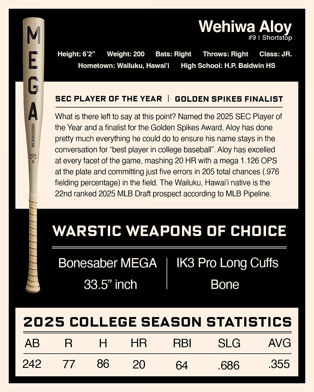 Batte De Baseball Warstic Bonesaber 29/19 -10 - Alliage Métal - Occasion