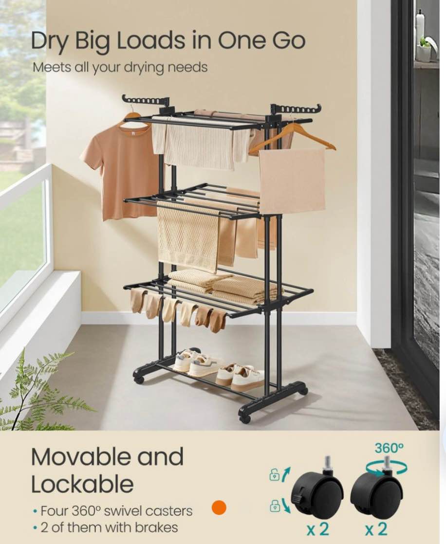 4 tier clothes drying rack stand - Garment Racks - Whitmore Lake ...