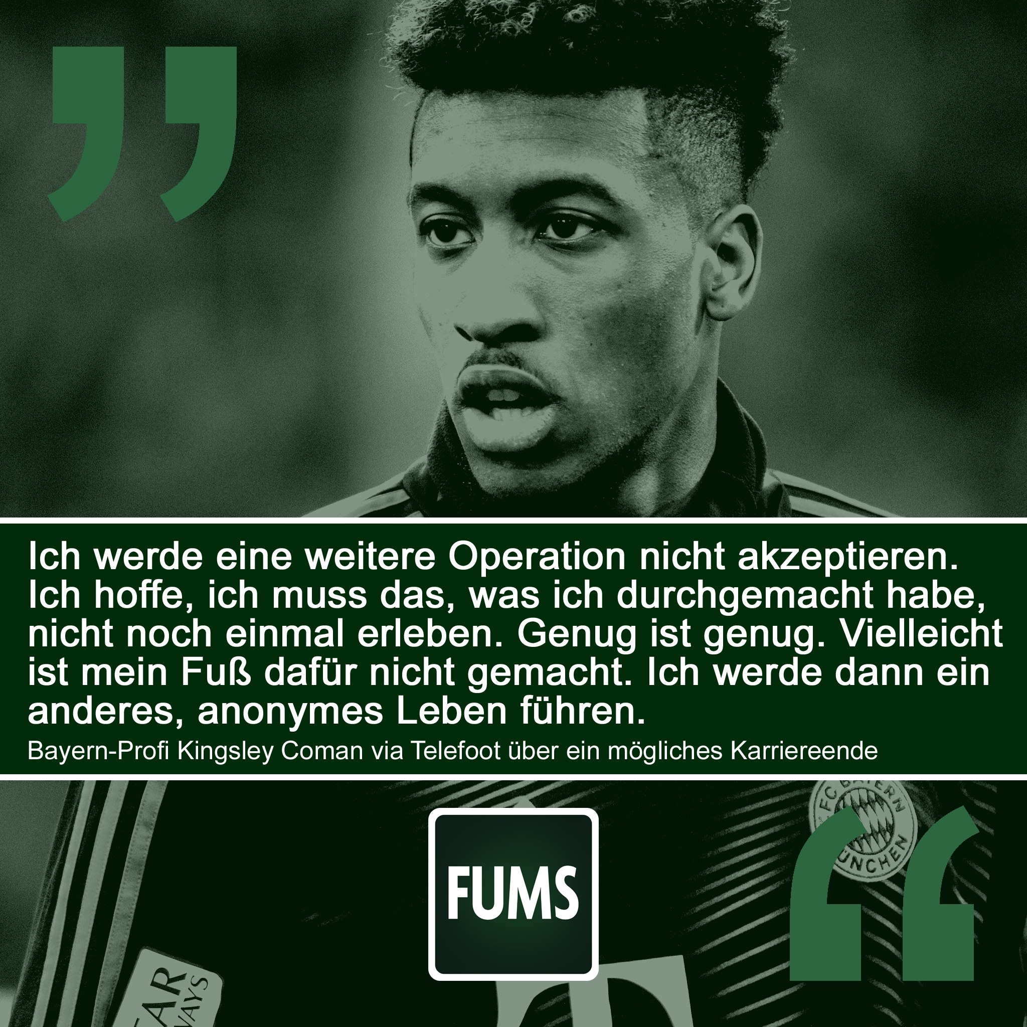 Fums Kleiner Trost Fur Kingsley Coman Unsere Fusse Sind