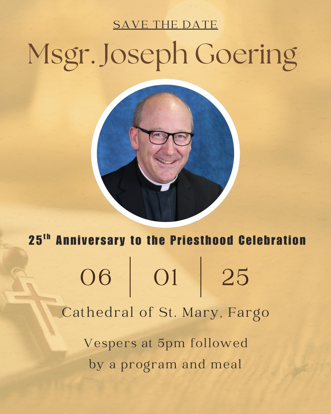 Diocese - Msgr. Joseph Goering will celebrate his 25th anniversary of ...