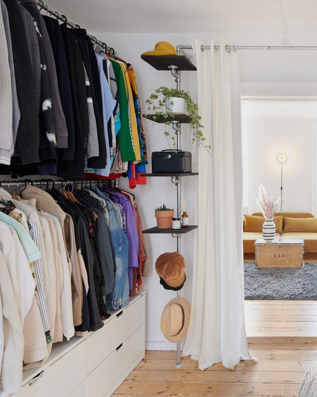 the grey trajectory walk-in dresser customized Turning a wardrobe into a closet 👗 . #walkincloset #walkinclosetdesign #wardrobelayout #SpaceSaving reorder-WK12