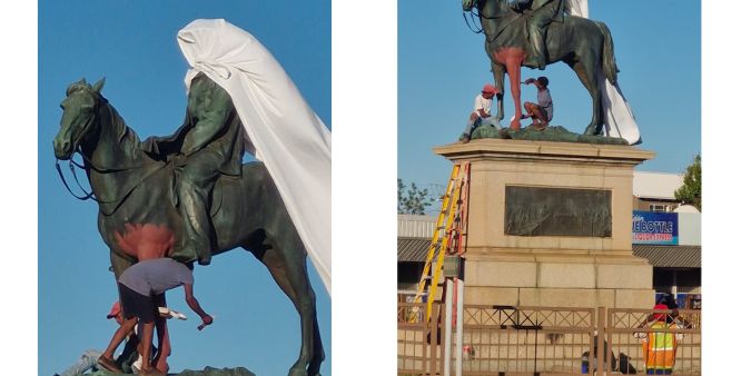 Nuusflits - Die Cecil John Rhodes-standbeeld in Du Toitspanweg in ...