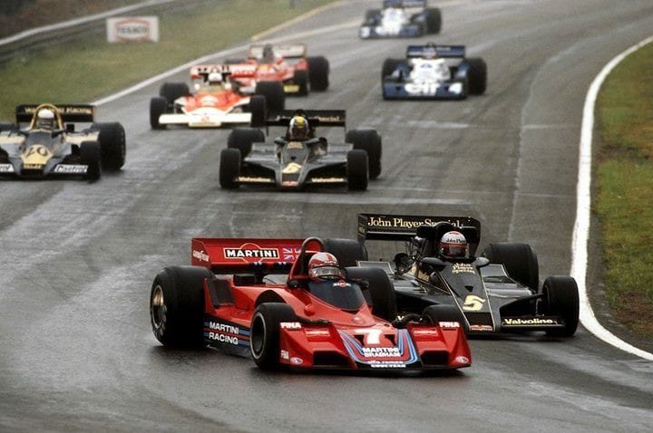 John Watson driving his Brabham BT45 around circuit Zolder in 1977