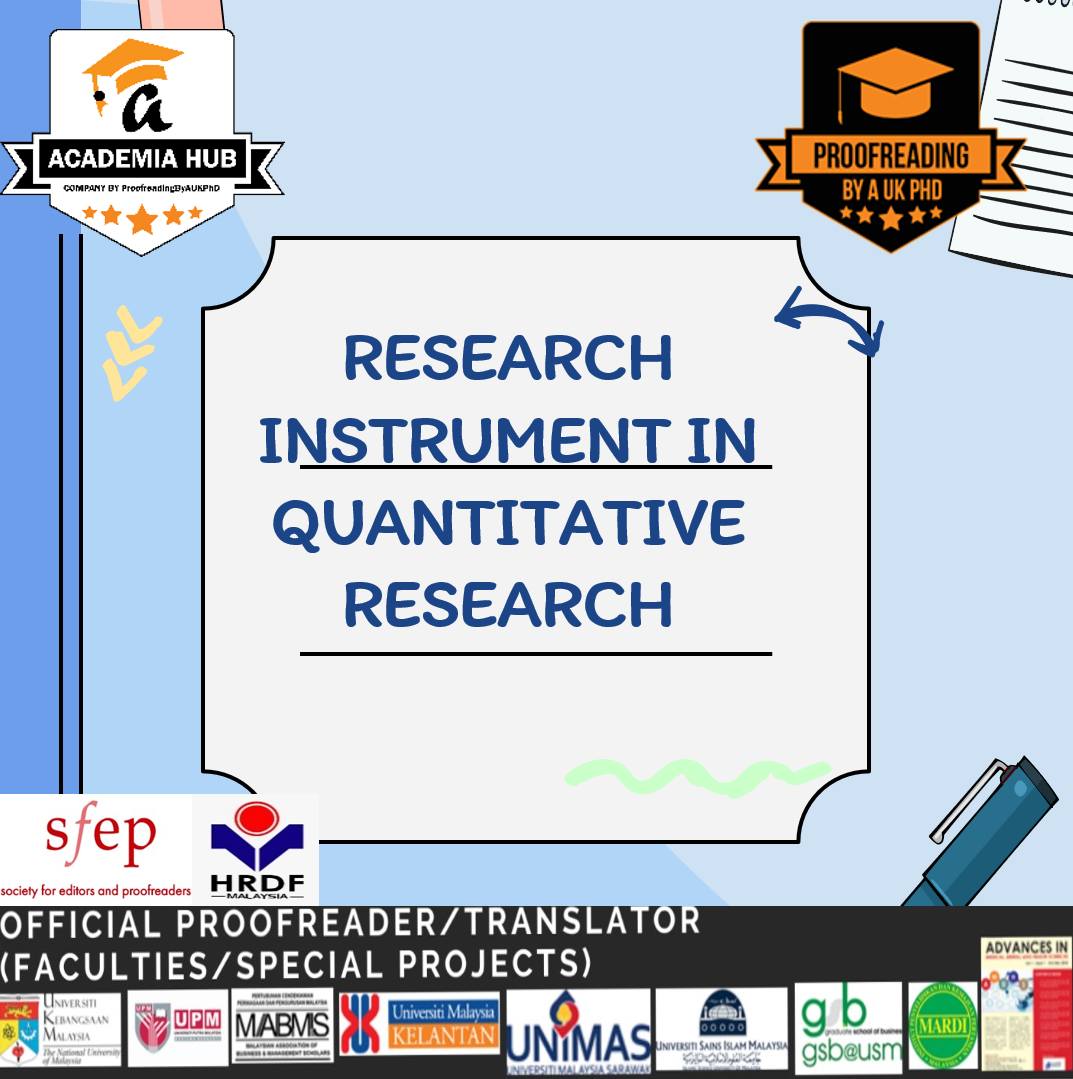RESEARCH INSTRUMENT IN... - Proofreading by a UK PhD | Facebook