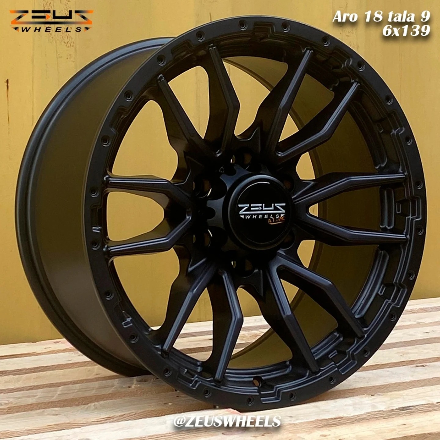Rodas Zeus Wheels ZWAT4 ZWAT4 -ARO/TALA: 18X9 -FURAÇÃO: 5X110, 120