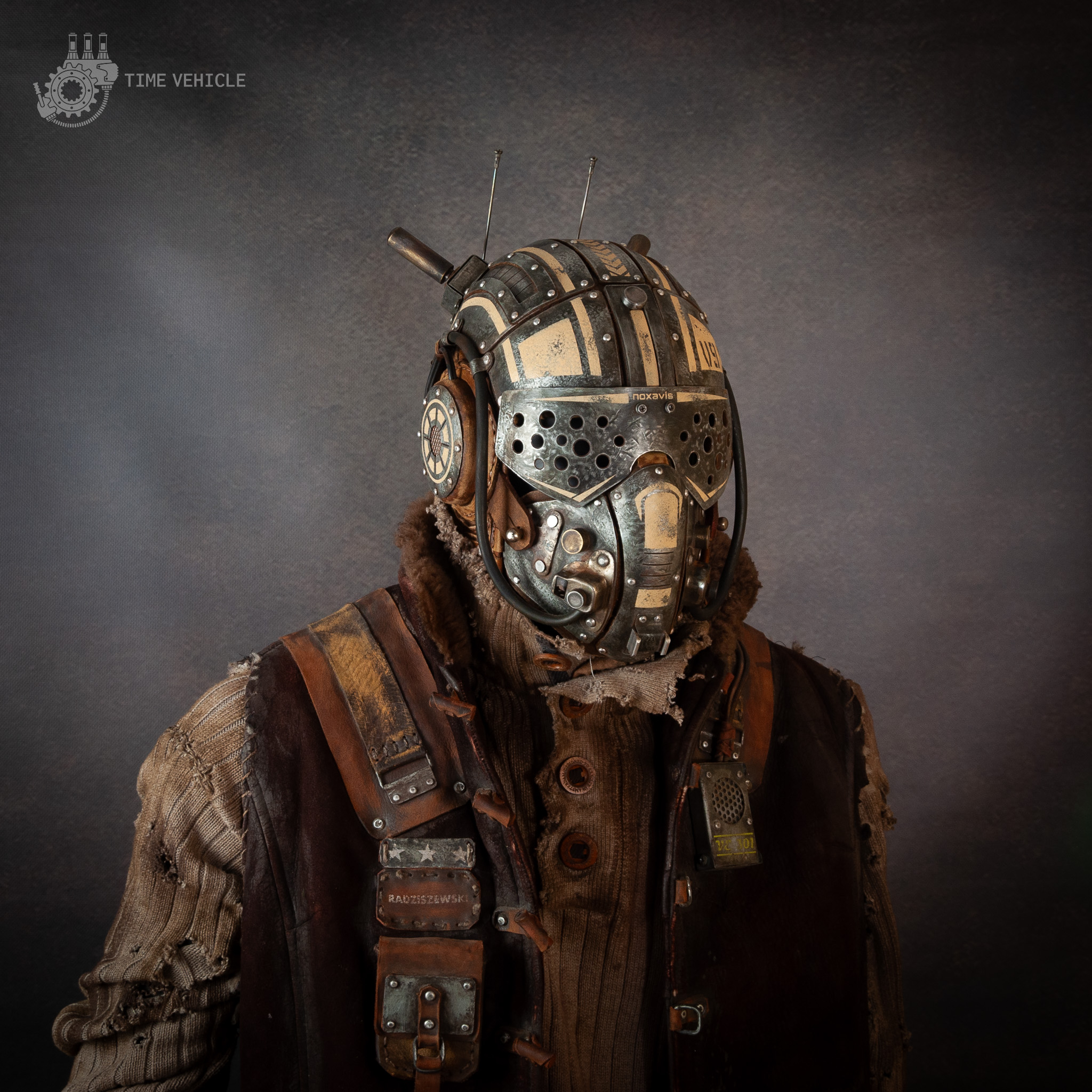 apocalyptic motorcycle helmet suit Moto Loot Cover for Helmet, Fun Rides and Gifts (Cover Only. Helmet Not Included) Step Into the Future with the Post Biker Black Leather Suit Mask