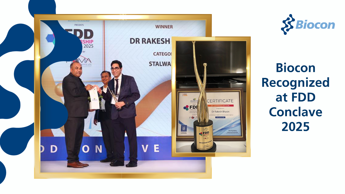 Biocon - We are proud to share that Dr. Rakesh Bhasin, Head of Generic ...