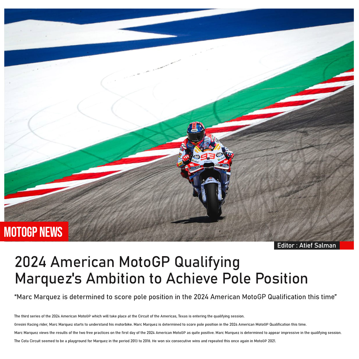 David gives us a preview of what to expect at the #Americas GP in 