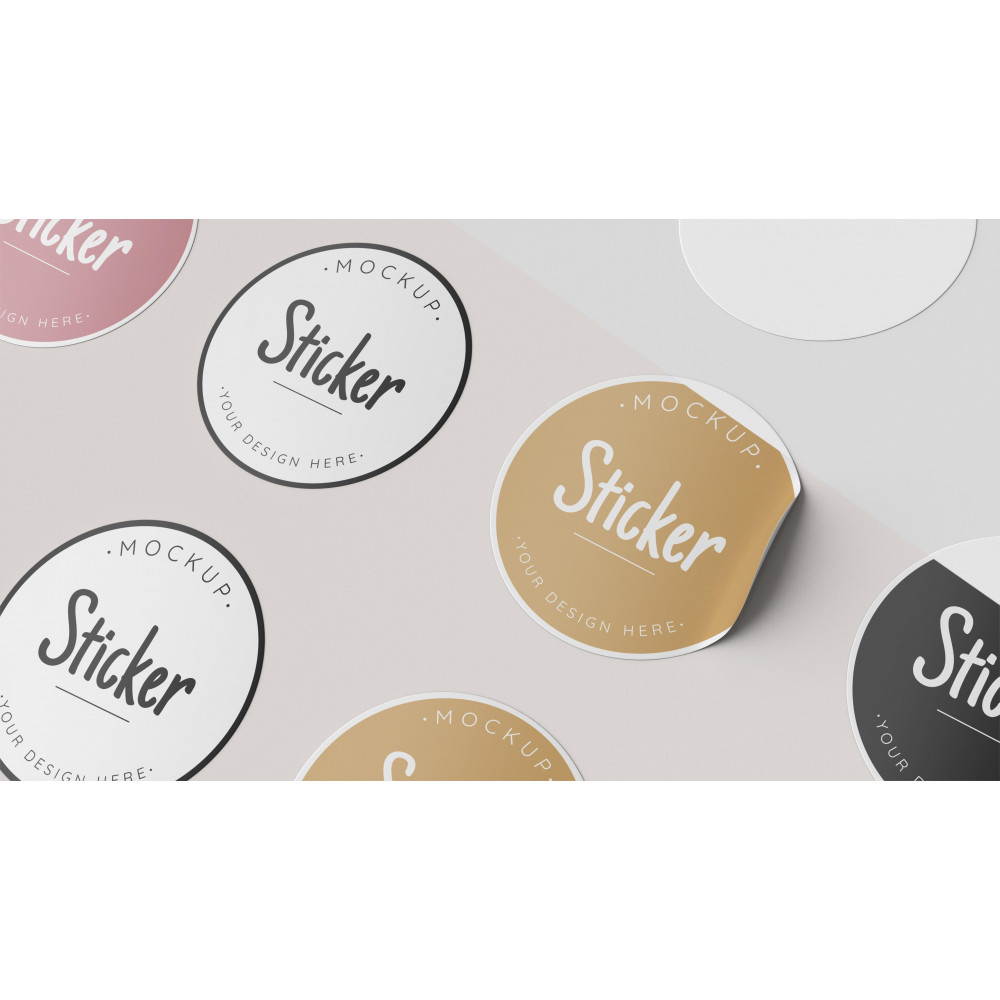 Dsign - Mockup Round Sticker for your packaging label . Customization ...