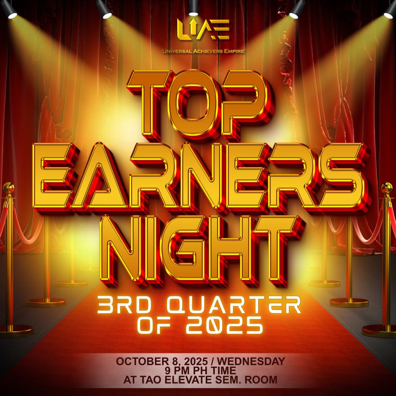 TOP EARNERS NIGHT | 3RD... - Universal Achievers Empire | Facebook