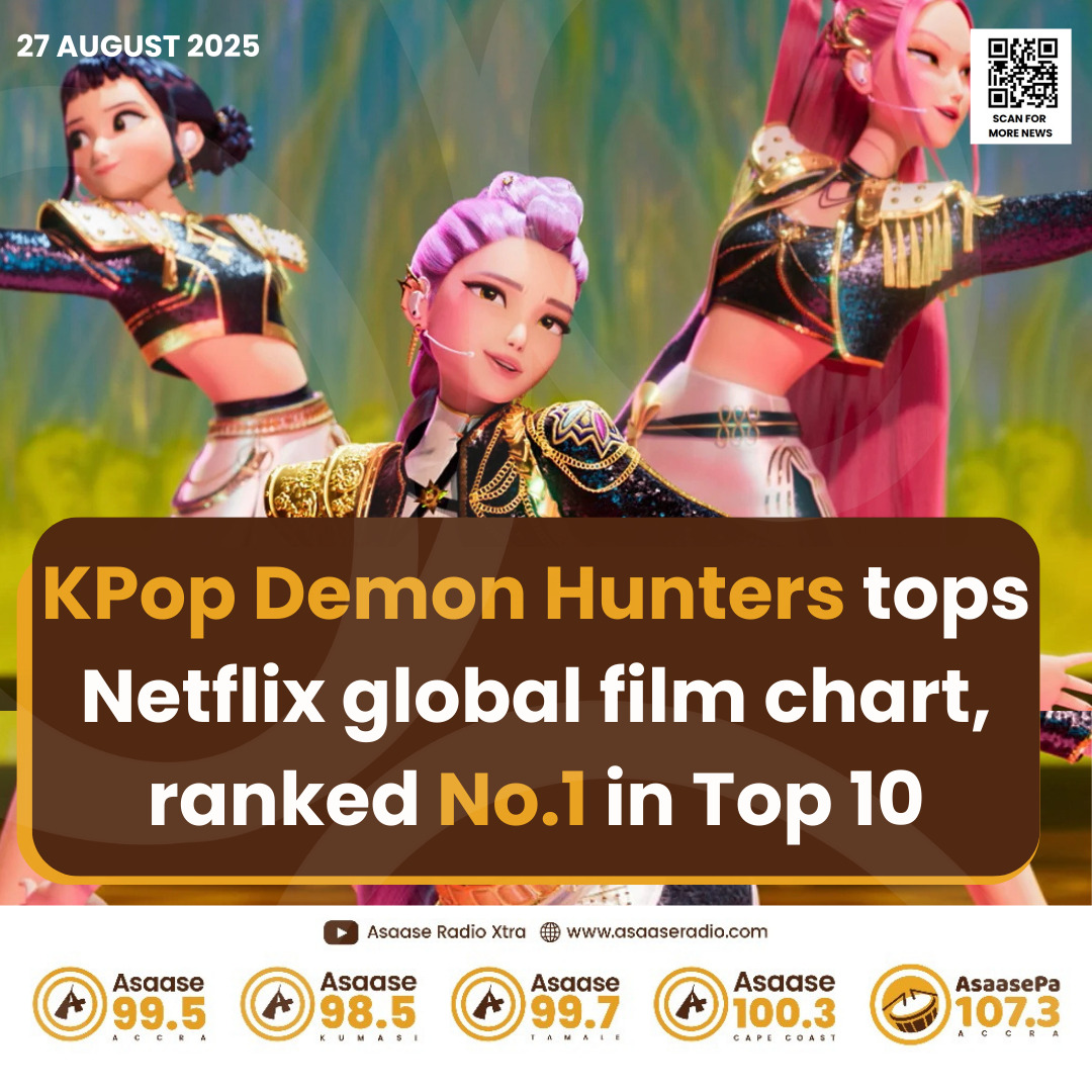 Asaase - KPop Demon Hunters, an animated film, tops Netflix’s global ...