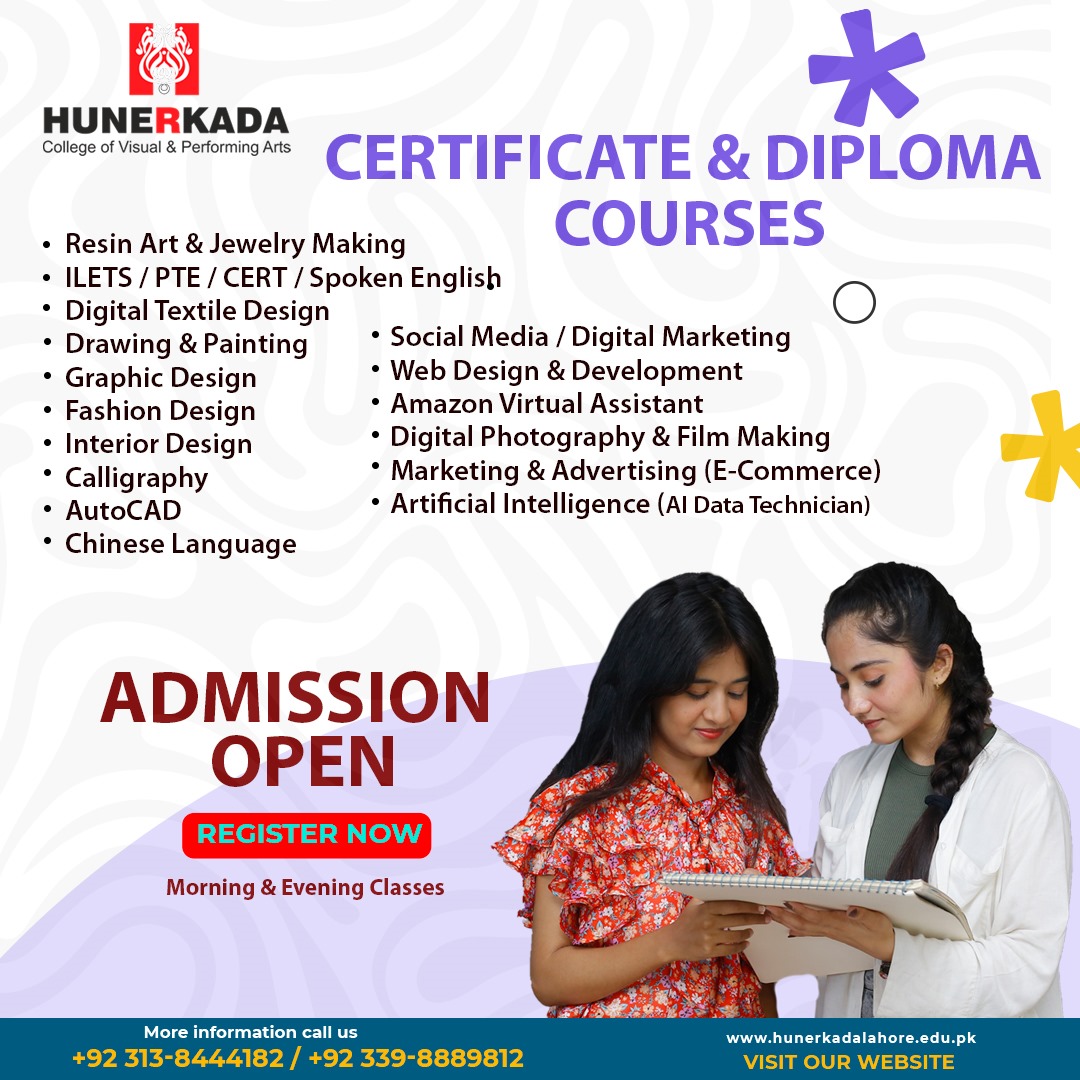 Hunerkada - *Admission Open* Certificate & diploma courses **Why Choose ...