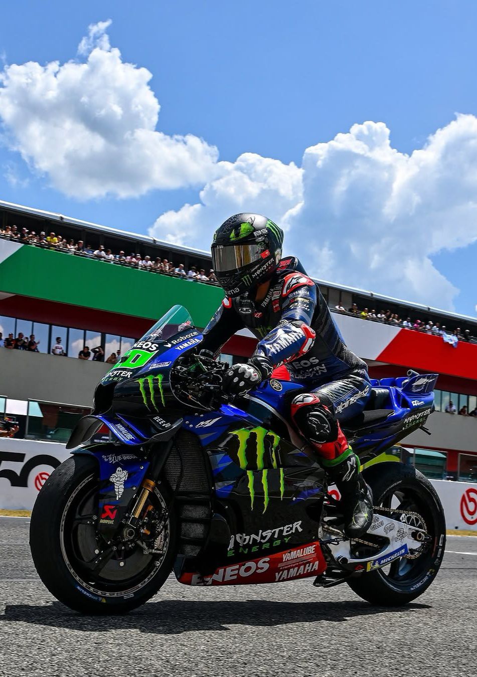 Fabio Quartararo El Diablo En Su 20 2021 Yamaha Imagen de archivo