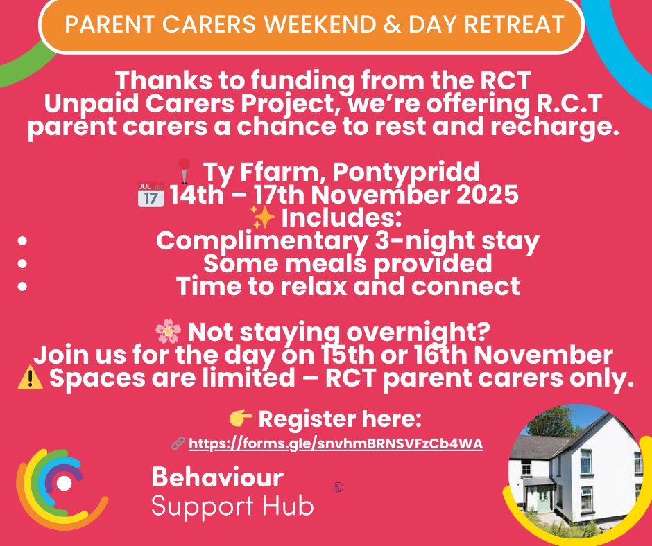 🌿 Short Break Opportunity for RCT... - Behaviour Support Hub | Facebook
