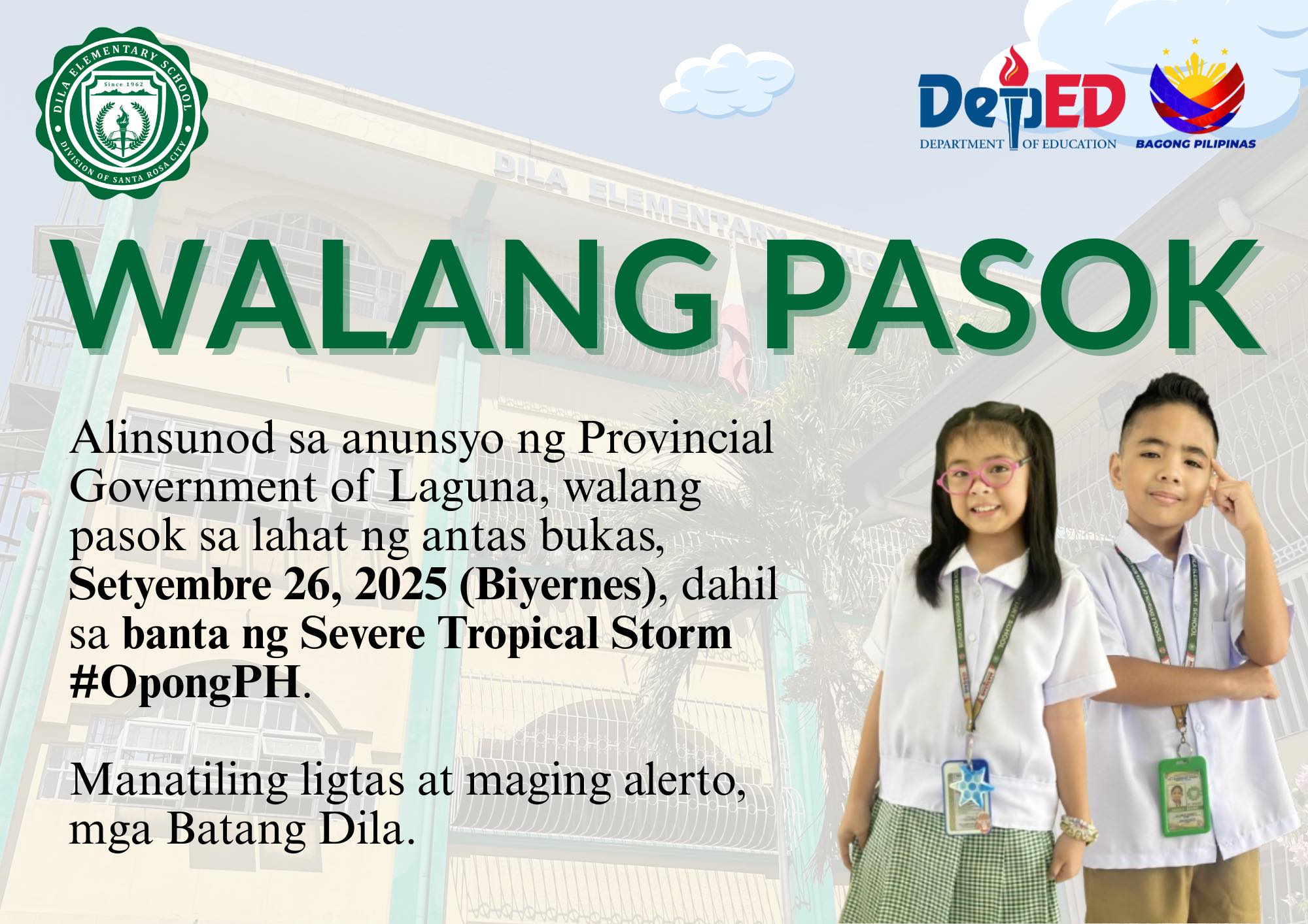 DepEd - WALANG PASOK September 26, 2025 | Facebook