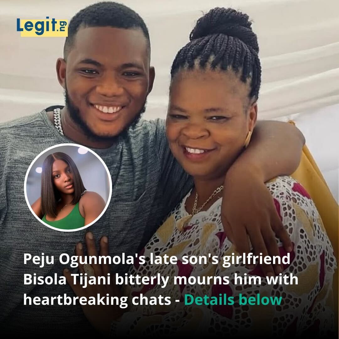 Legit.ng - Peju Ogunmola’s late 24-year-old son's girlfriend, Bisola ...