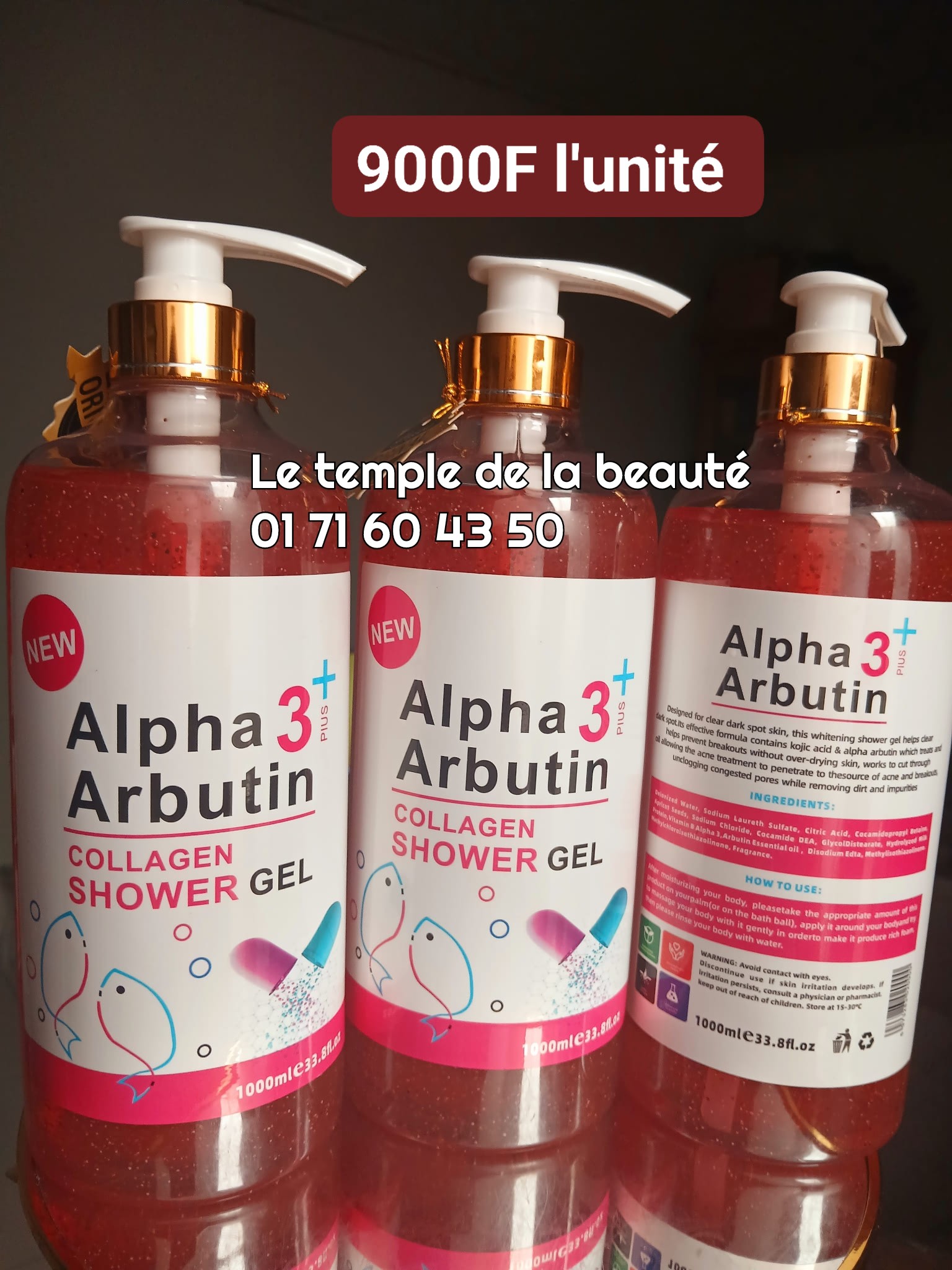 Gel Douche Alpha Arbutin - Éclaircissant, Exfoliant, Anti-taches - Pour Corps, Cou, Visage - Neuf