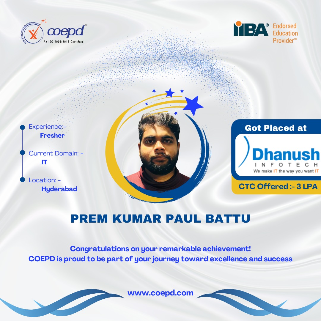 Business Analyst Training at COEPD | Hyderabad