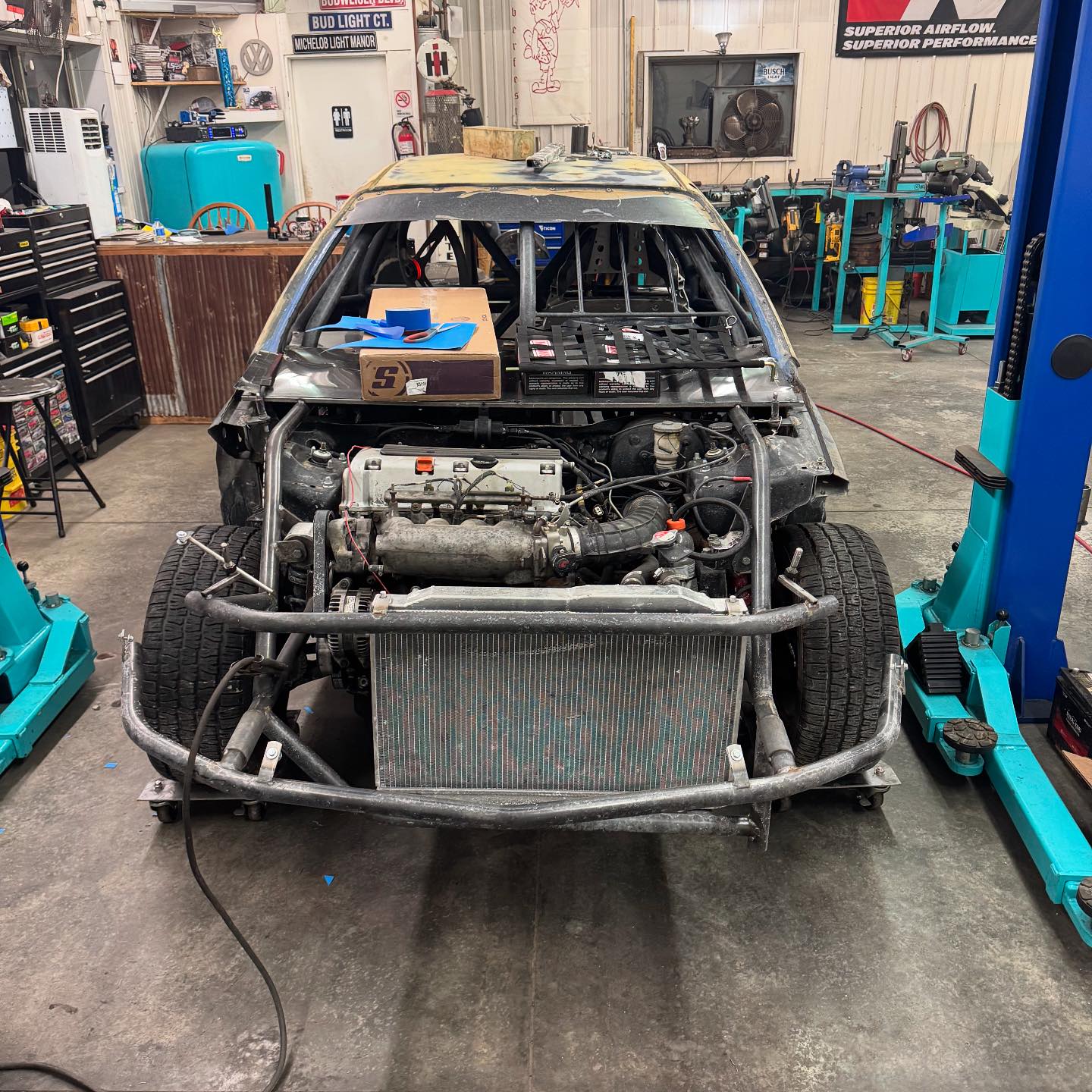 Weber - Getting some quick race car work done to prepare this customer ...