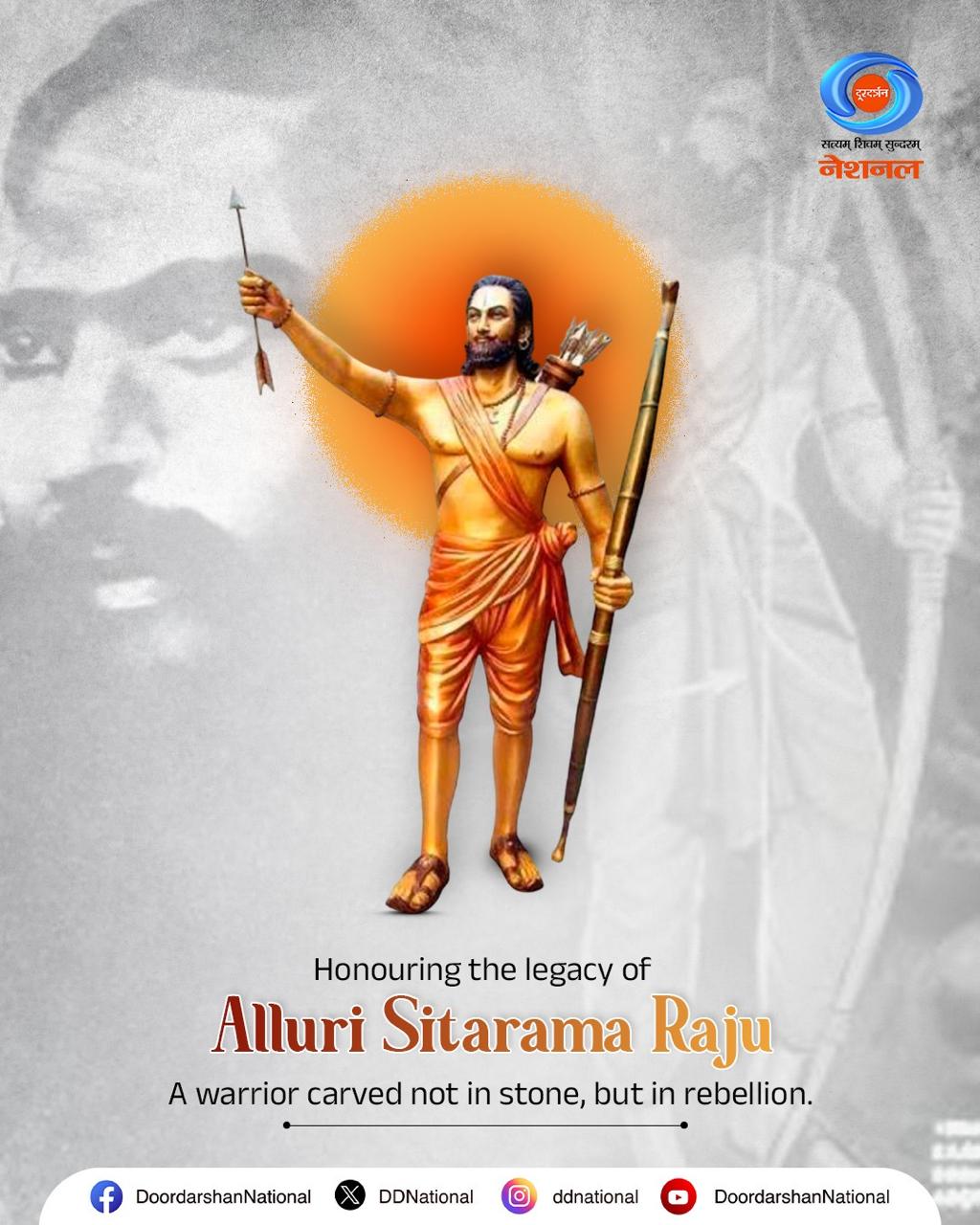 Doordarshan - Remembering Alluri Sitarama Raju! On his death ...