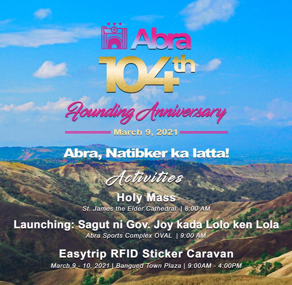 Abra Province - Rambakan tayo ti maika-104 a Foundation Day ti ...