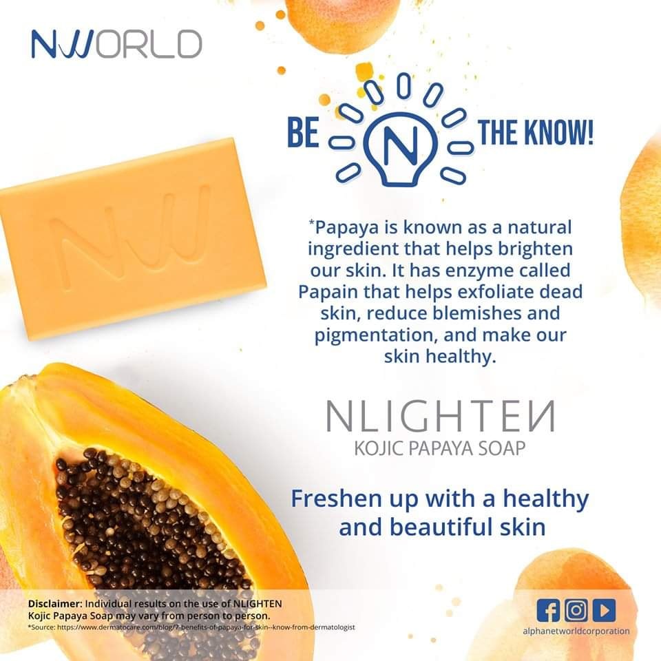 nlighten kojic papaya with glutathione review Soap (@kojicpapayasoapNlighten) • Facebook new_product Immunity Booster ISHIN C-PLUS Fragrance:Unscented