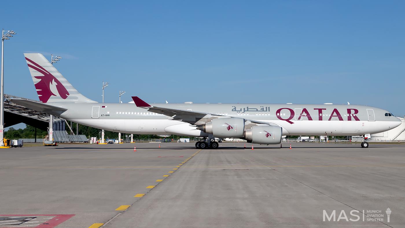 The Qatar Airways Boeing 777 featuring the stunning UEFA Champions