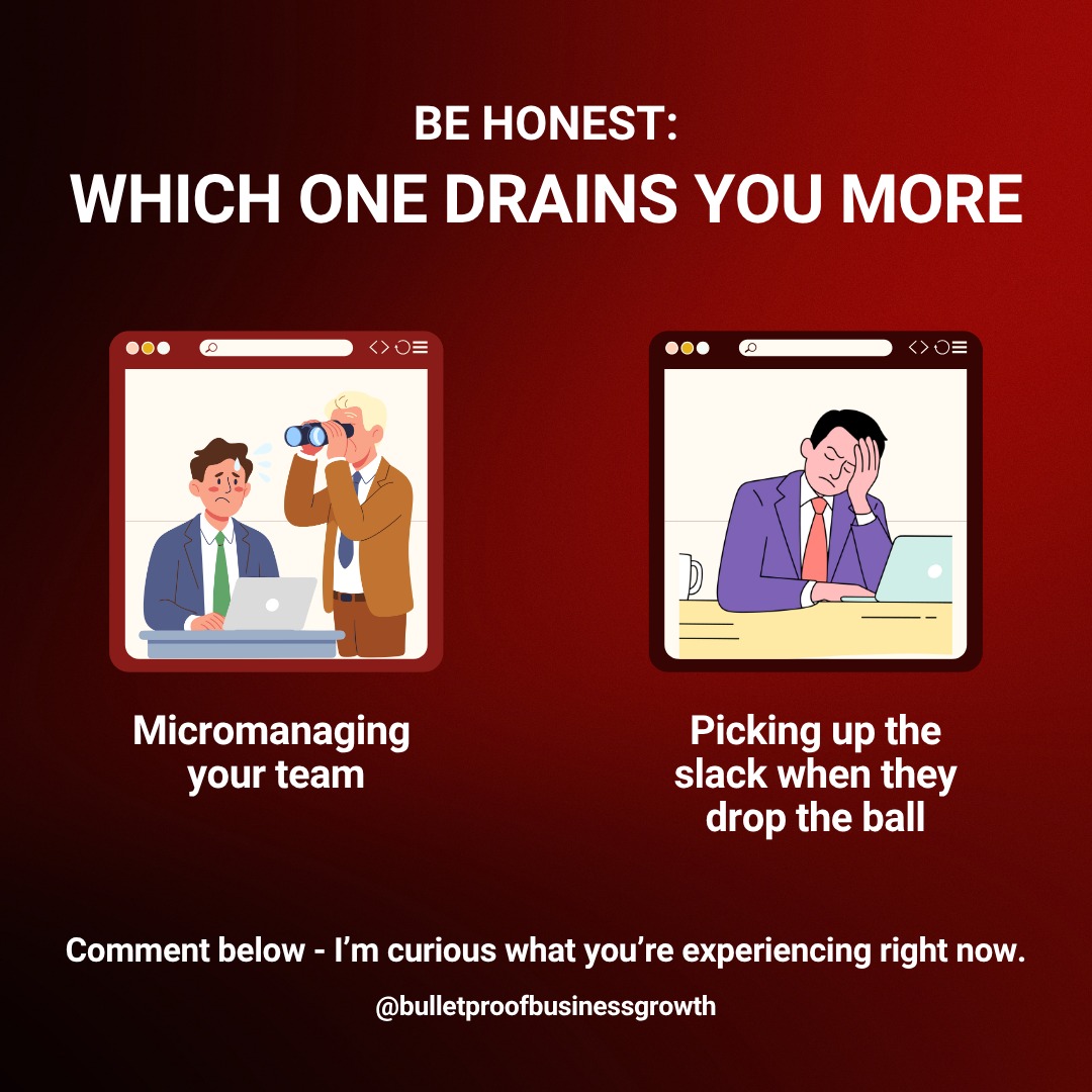 Simone - Be honest: which one drains you more— Micromanaging your team ...