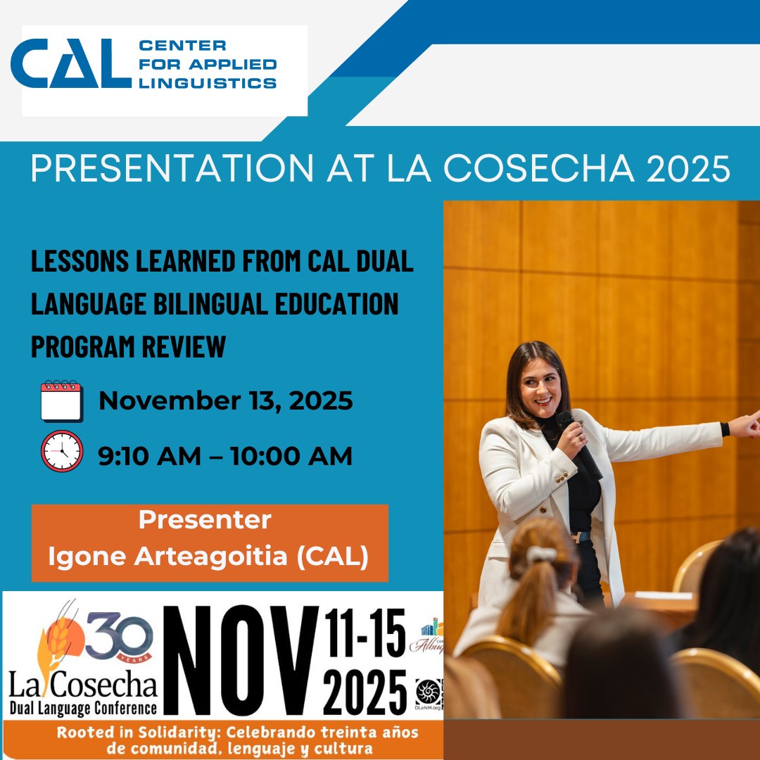 See CAL at La Cosecha... - Center for Applied Linguistics | Facebook