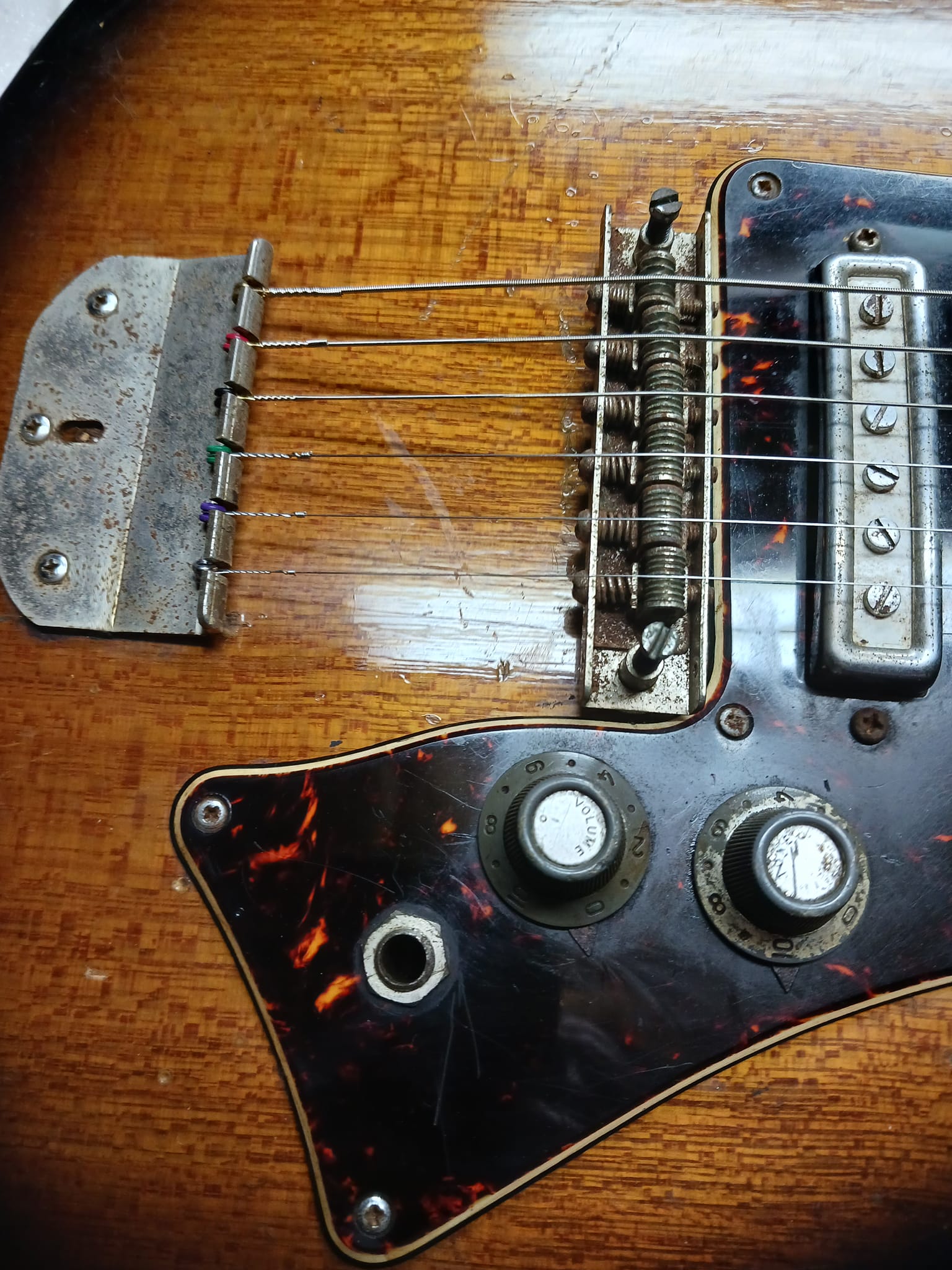 1960's Norma guitar found and awaiting restoration