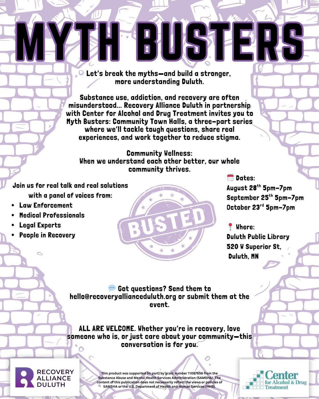 Recovery - 💥 MYTH BUSTERS is back! 💥 Can people in recovery return to ...