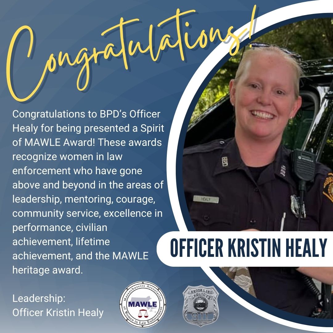 Congratulations to BPD’s... - Brookline MA Police Department | Facebook