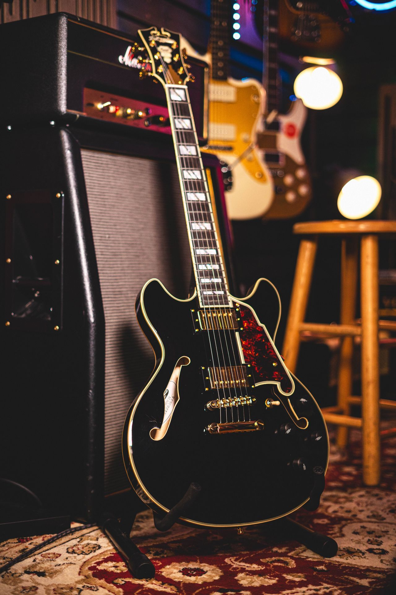 The D'Angelico Guitars Excel Mini DC is a small-body semi-hollow