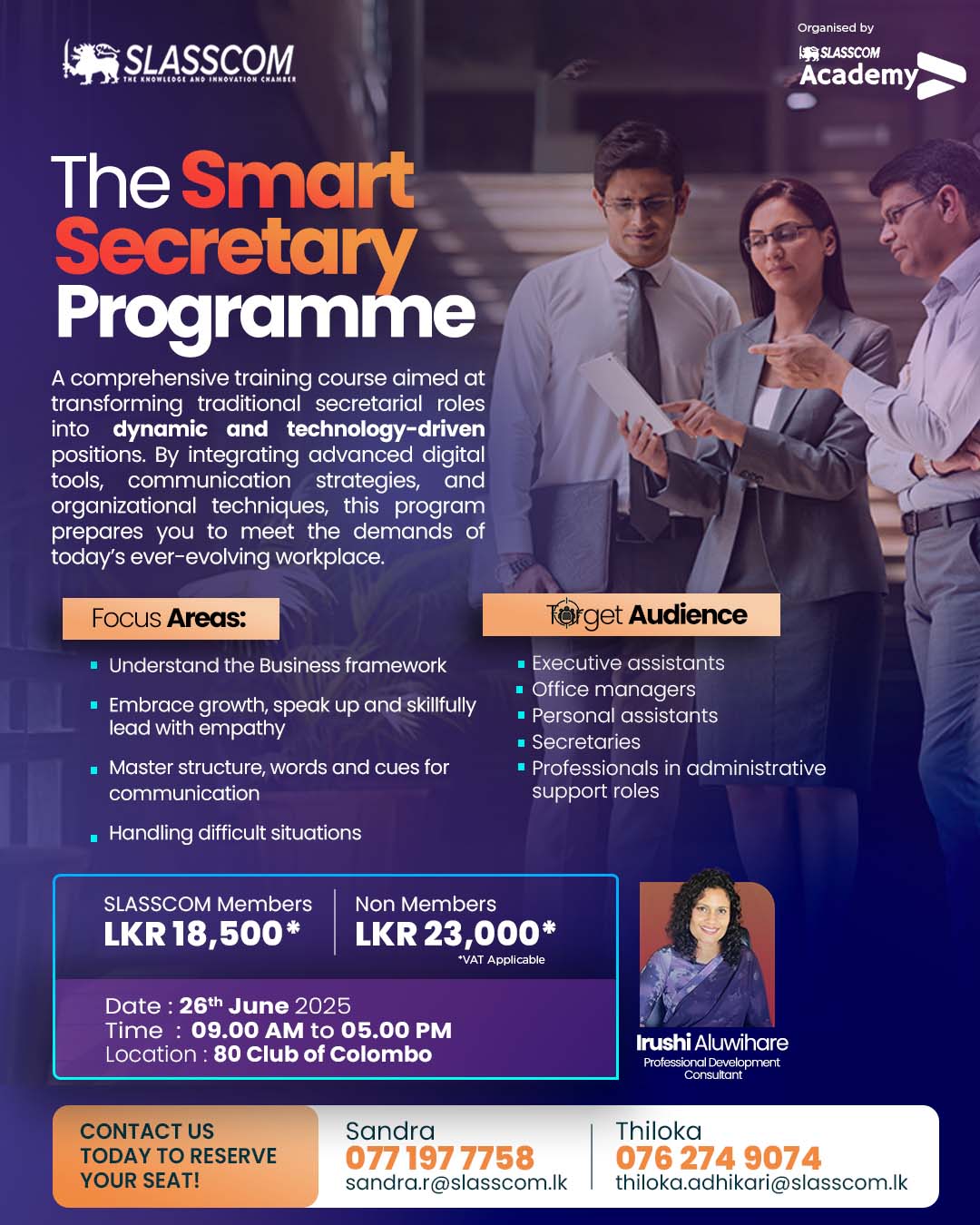 The Smart Secretary Workshop💼 Today’s... - SLASSCOM Sri Lanka | Facebook