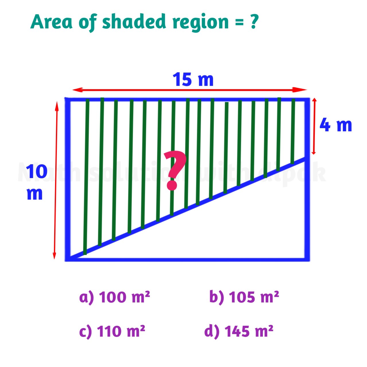 Math - The length and width of a rectangle are given. What is the area ...