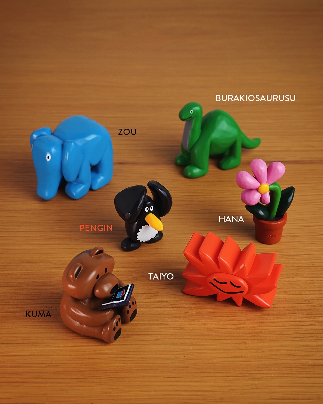 DAISUKE KONDO art collection. mascot figure ・hana ・kuma ・taiyo