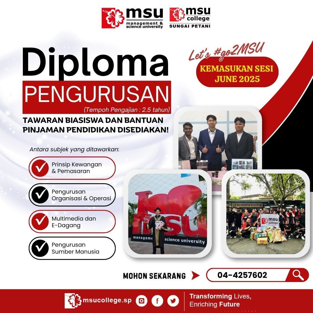 MSU - Pendaftaran masih dibuka. Jom dapatkan tawaran biasiswa dalam ...