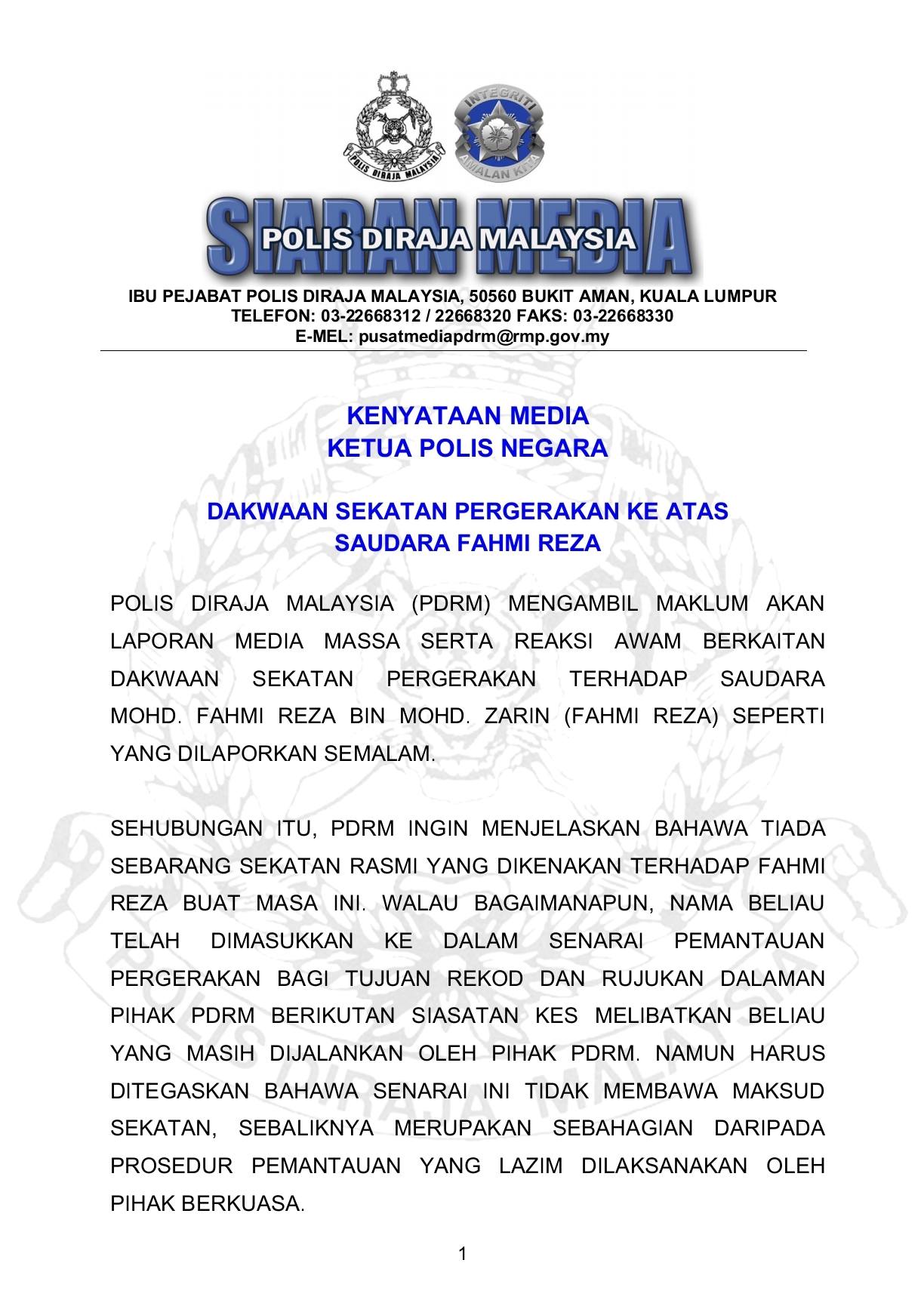 Polis Diraja Malaysia ( Royal Malaysia Police ) - Sesi menandatangani ...