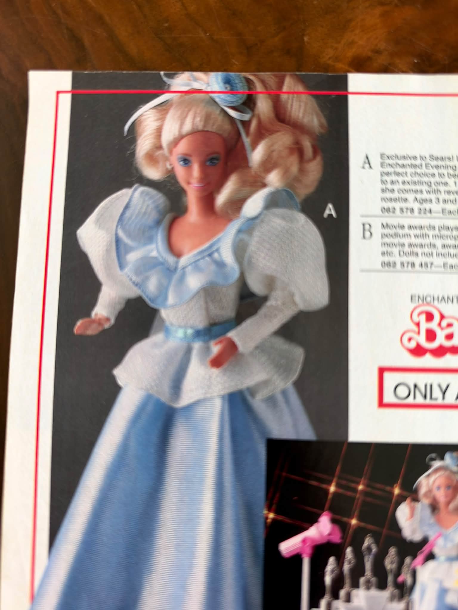 sears formal dresses Enchanted Evening Barbie Page from the 1989 Wishbook! Purple