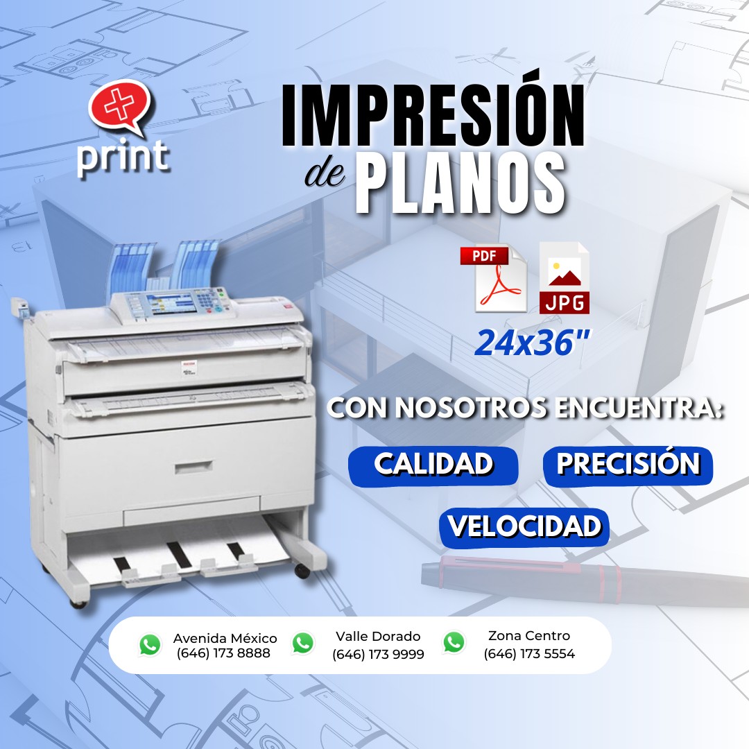 Más Print - 🏗️📐 IMPRESIÓN DE PLANOS 24x36” Formatos: PDF /... | Facebook