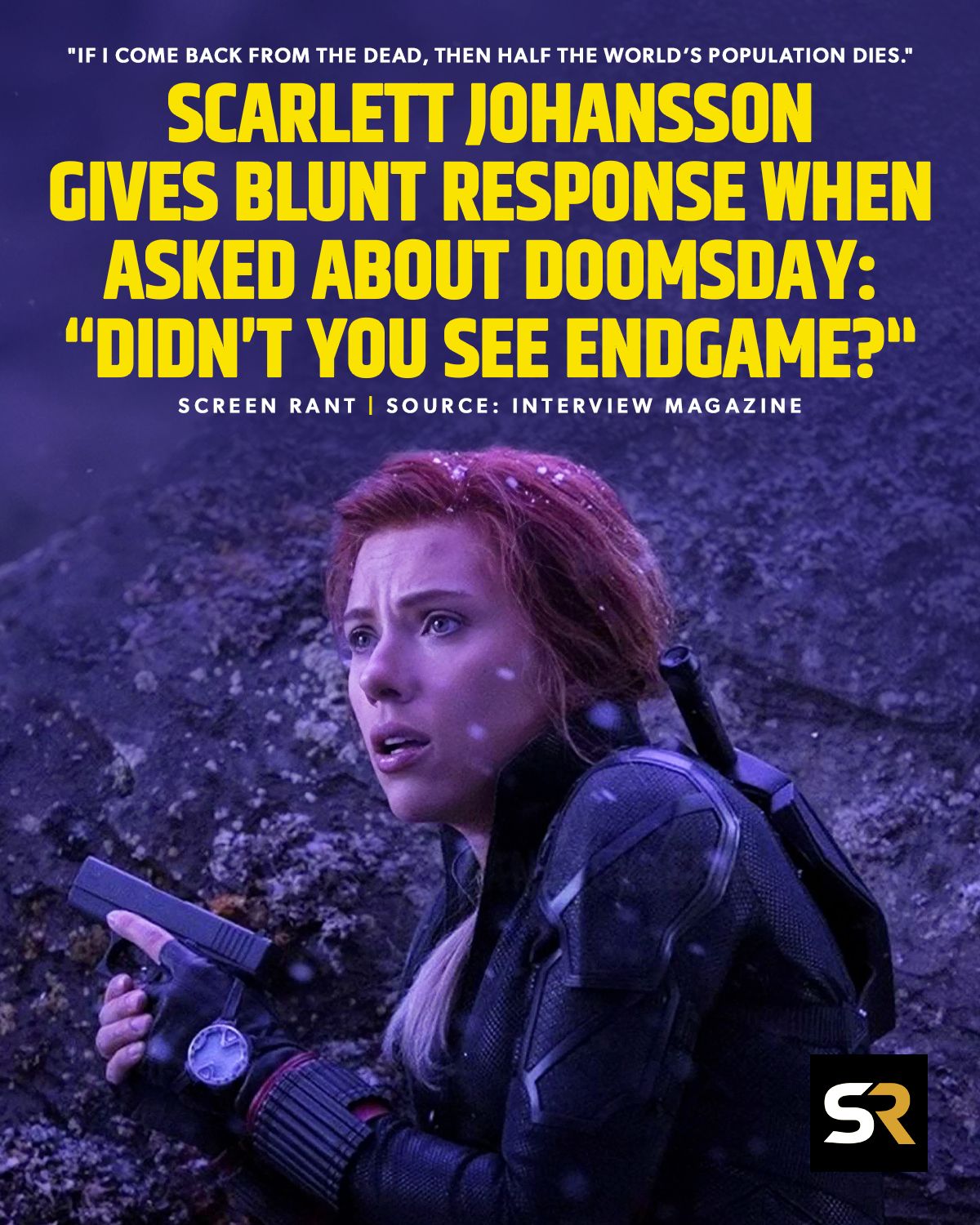 Screen Rant - Doomsday won’t have #BlackWidow, says... | Facebook