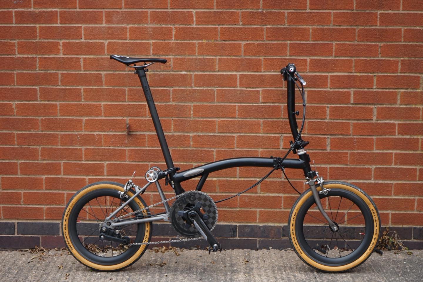 Customized Brompton Black Edition S2 with titanium upgrades