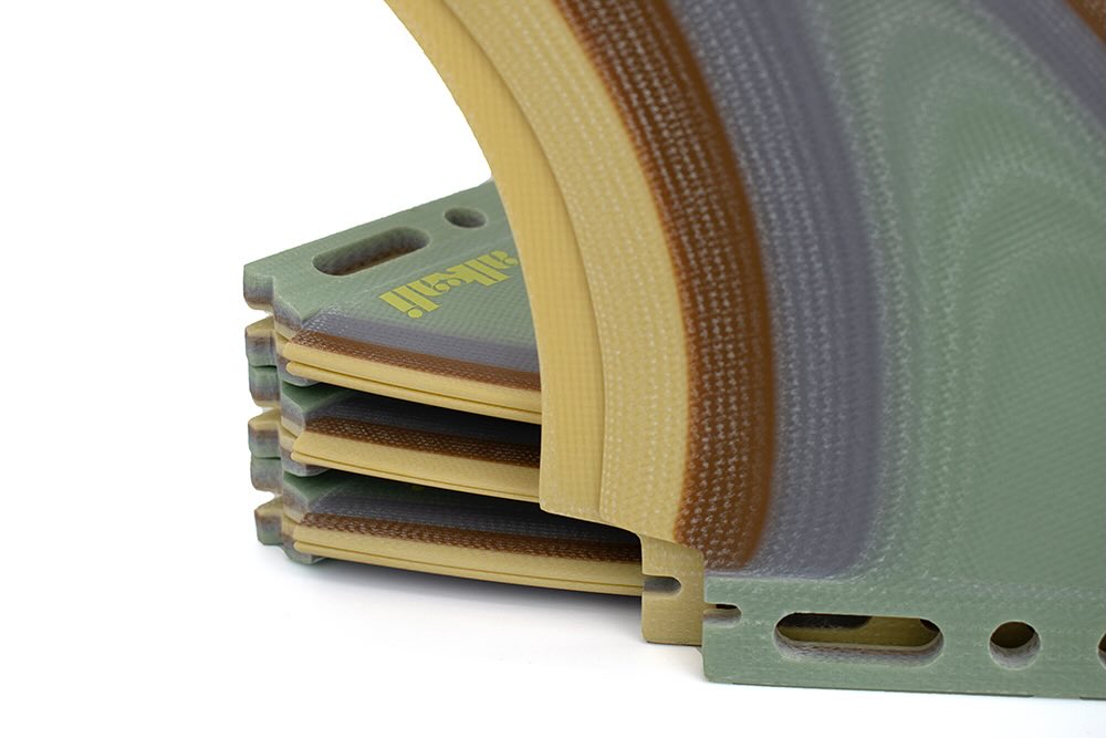 ALKALI FINS Flex Blue/Olive Alkali Fins - Premium Surfboard Fins