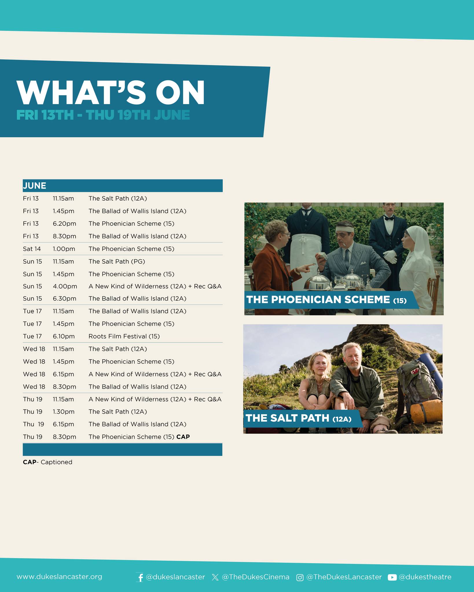 The Dukes, - 🎥 What's on at the Dukes Cinema this week 🍿 🎥 The Salt ...